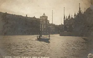 Flagpoles: St Mark's Square under water