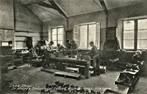 Shoemaking: St Mary's Industrial School, Bishopbriggs, Glasgow. Shoemaki