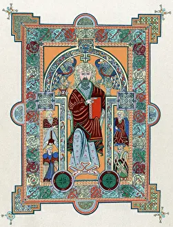 Gospels: St Matthew from the Book of Kells, Latin manuscript