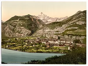 Valais: St. Maurice and Dent du Midi, Valais, Alps of, Switzerland
