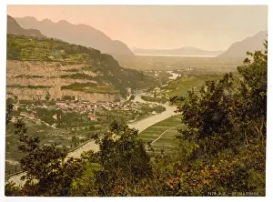 Valais: St. Maurice, general view, Valais, Alps of, Switzerland