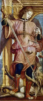 Souls: St Michael the Archangel fighting dragon with
