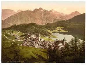 Grisons: St. Moritz, general view, Grisons, Switzerland