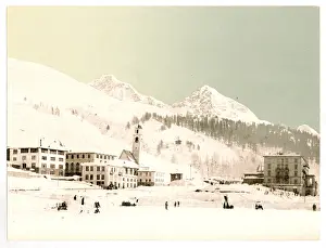 Reversed: St. Moritz, Grisons, Switzerland, in winter (reversed)