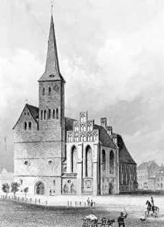 Nikolaikirche: St. Nicholas Church in Berlin, around 1800