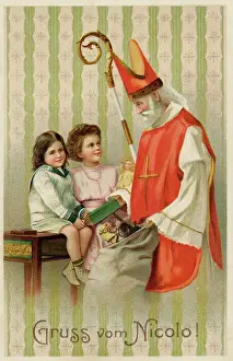 Myra: St Nicolas of Myra depicted as Santa Claus, Father Christmas