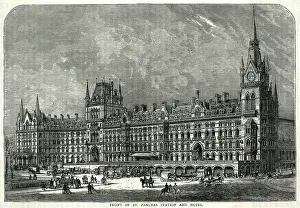 Pancras: St Pancras Station and Hotel 1876