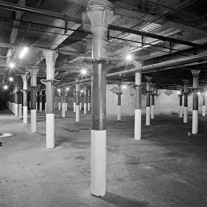 Carpark: St Pancras Station - interior of the carpark in the vaults