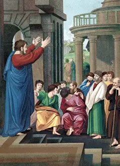 Preaching: St Paul the Apostle preaching to the Athenians