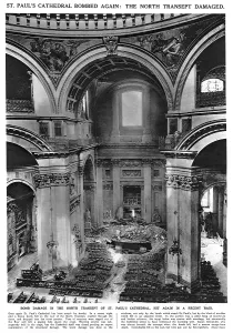 Sacrilege: St Paul's catherdral bombed, 1941