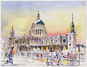 Mclaughlin: St Pauls from the North with Snow