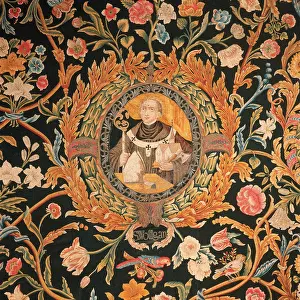 Depictions: St. Placidus on a tapestry