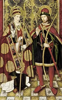 Arching: St Sebastian and St Fabian. ca. 1475 - ca. 1500