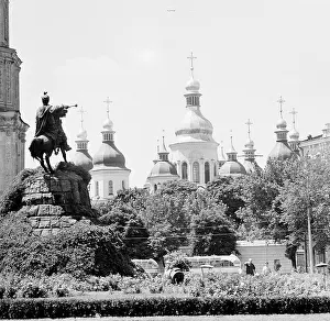 Trepetov: St Sophia Cathedral cupolas in Kiev, 1968