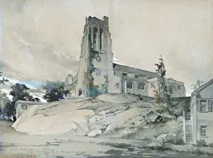 Rendering: St. Stephen's Church, Cohasset, Massachusetts. Perspective r