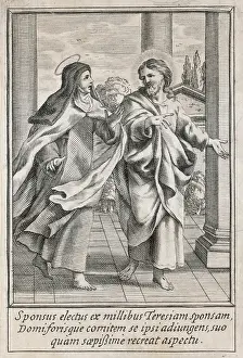 Carmelite: St Teresa of Avila with Christ