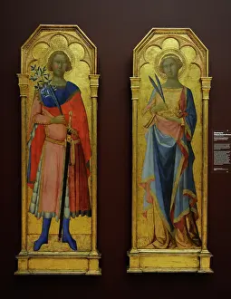 Olive: St. Victor and St. Corona, c.1350, by Master for Palazzo Ven