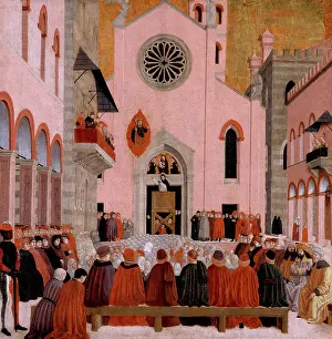 Bartolommeo: St Vincent Ferrer preaching before a Pope