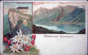 Schafberg: St. Wolfgang. Greeting card from Schafberg with