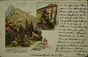 Schafberg: St. Wolfgang. Greeting card from Schafberg with