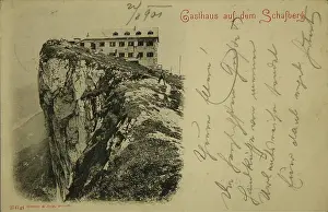 Colltype: St. Wolfgang. Inn on the Schafberg. 1901. Colltype