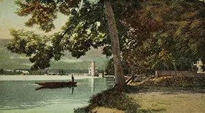 Wurthle: St. Wolfgang with lighthouse. About 1910. Four-color