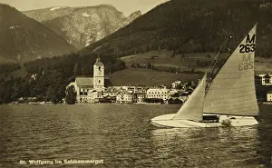 Schafberg: St. Wolfgang with Schafberg. View over the Lake