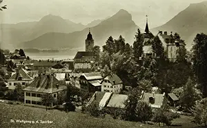 Jurischek: St. Wolfgang towards the Sparber. About 1950