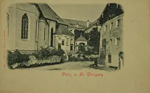 Wurthle: St. Wolfgang. Square with Church. About 1905