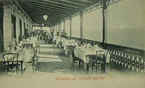 Verandas: St. Wolfgang. Veranda of Schafberg hotel. About