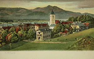 Schneiders: St. Wolfgang. View from the mountain to the