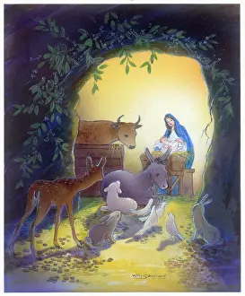 Schermele: The Stable at Bethlehem at night