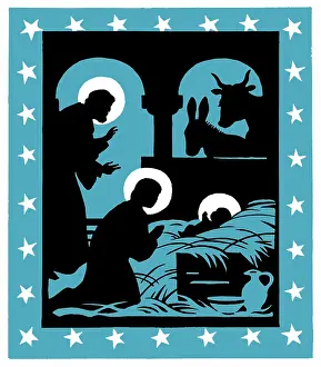 Marjory: Stable with Holy Family, ox and ass