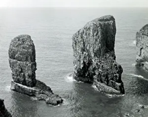Stack: Stack rocks and Green Bridge of Wales, Pembrokeshire