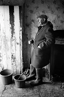Wellies: Staffordshire farmer with cup of tea