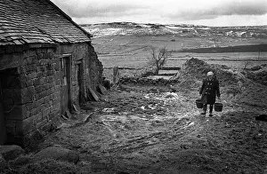 Wellies: Staffordshire farmer in farmyard