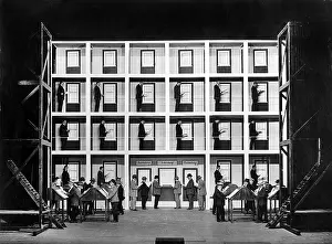 Registry: Stage set of the opera News of the Day, 1929