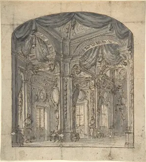 Receding: Stage Set of a Room Interior with Receding Perspective
