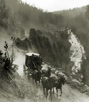 Stagecoach: Stagecoach, Virginia Canyon Road, Yellowstone NP, 1905