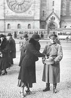 Stahl: The Stahlhelm collecting donations in Berlin, circa 1920s