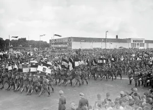 Accompanying: Stahlhelm roll call on the Tempelhof field, 1932