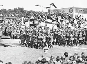 Stahl: Stahlhelm roll call on the Tempelhofer field, 1932