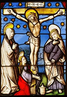 Anointing: Stained glass, Cite du Vitrail, Hotel-Dieu-Le-Comte, Troyes