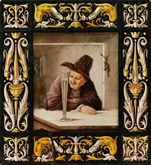 Grisaille: Stained glass, Cite du Vitrail, Hotel-Dieu-Le-Comte, Troyes