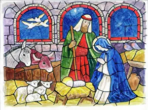 Nativity: Stained Glass Effect Nativity Scene
