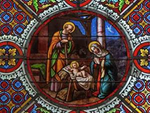 Glassmaker: Stained glass, Eglise Saint-Vincent, Macon, Saone-et-Loire