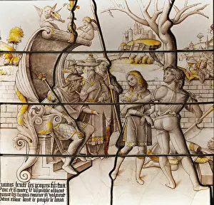 Grisaille: Stained glass, Musee des Beaux-Arts de Lyon, Lyon, France