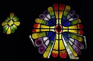 Crypt: Stained glass window. 19th century. Crypt of the Colonia Gue