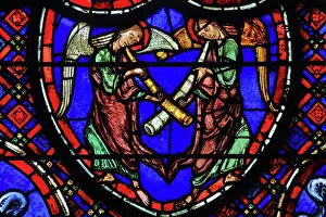 Oliphant: Stained glass window, Ambulatory, Bourges Cathedral