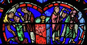 Absolution: Stained glass window, Ambulatory, Bourges Cathedral
